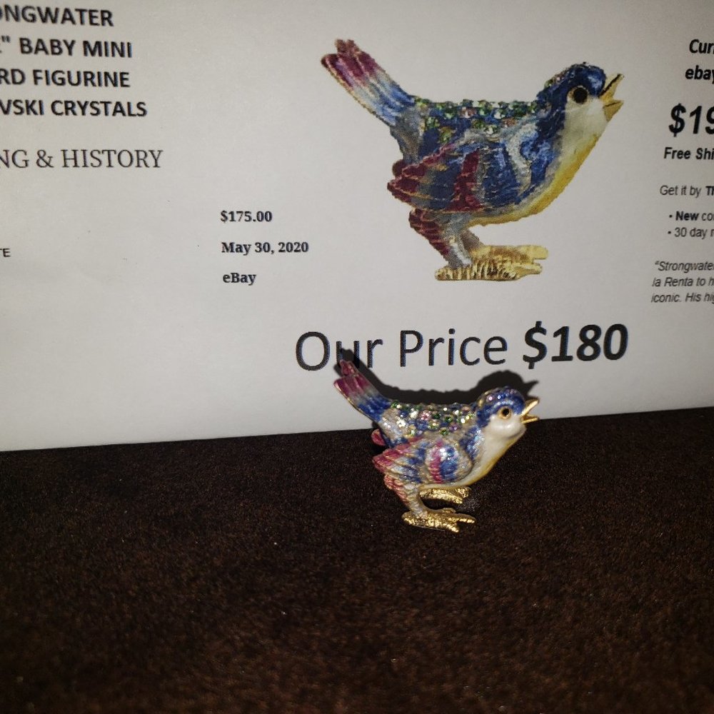 Jay Strongwater "Minnie" Songbird Figurine w/ Swarovski crystals